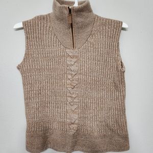 SWTR Revolve Knit Mock Neck Wool Sweater Vest